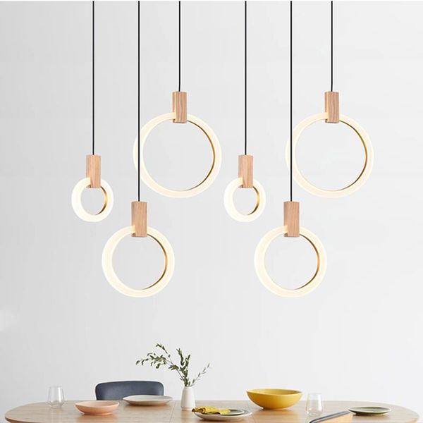 

modern simplicity wood chandelier lighting led chandeliers for living room dining stairs hanglamp long loft lamp nordic pendant lamps