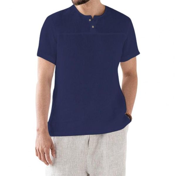 

men's t-shirts summer men t-shirt fashion solid color short sleeve casual male t shirt o neck buttons loose sweatshirt sports tshirt, White;black