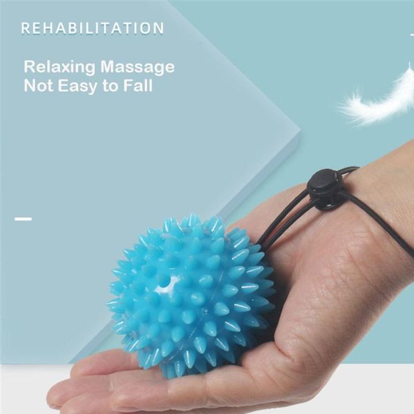 

fitness balls hand grip training rehabilitation ball with wrist rope home office stress pain relief relaxing massage roller