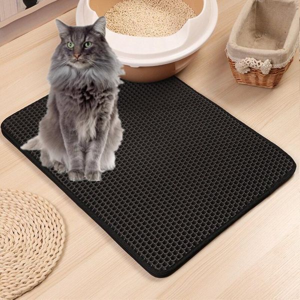 

30/50/60/75cm cat litter mat double layer pad waterproof trapping pet box products bed for kitten house clean beds & furniture