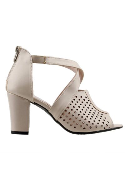 

sandals women's beige skin 7 cm heel shoes 811-1175, Black