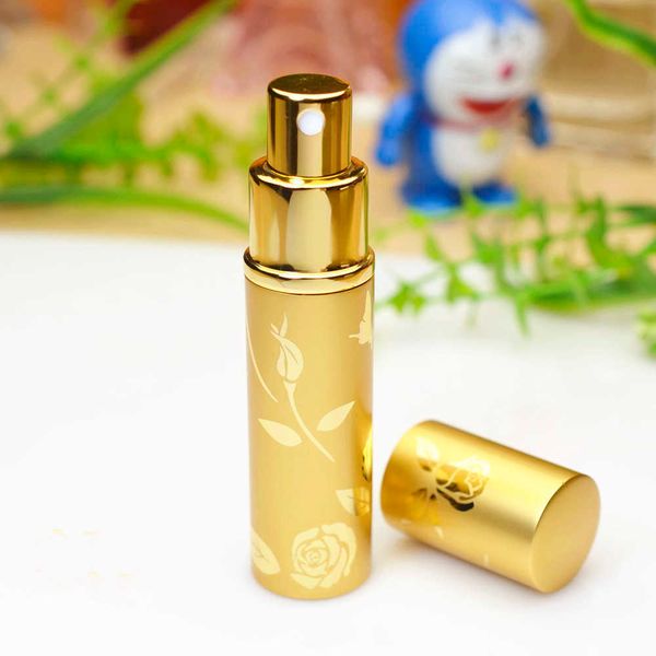 

100pcs luxury 10ml metal perfume bottle aluminium refillable atomizer portable glass spray bottle empty fashion botella
