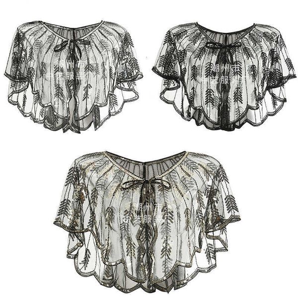 

luxury evening party drs sequin shawl annual party evening cape girl, Black