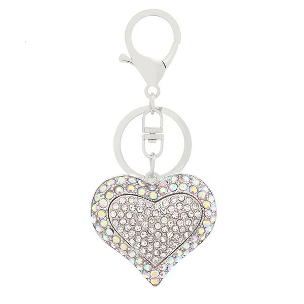 

heart keychain bling heart women keyrings keychains 211810, Silver