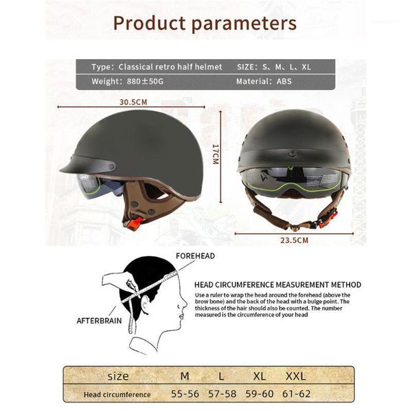 

dot certification retro motorcycle helmet half face biker motorbike moto helmet1