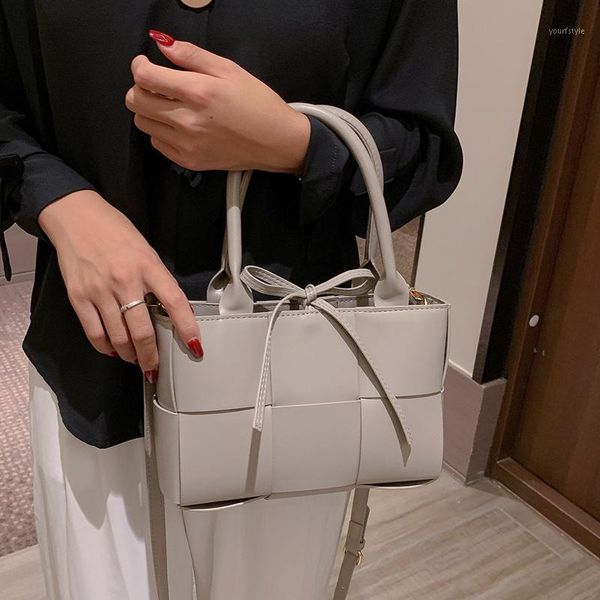 

evening bags women solid color knitted crossbody 2021 winter woven designer fashion ladies shoulder handbag and purse travel trends