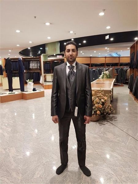 

men's suits & blazers latest coat pant designs men suit one button three pockets dinner man 2021 (jacket+pants+vest), White;black