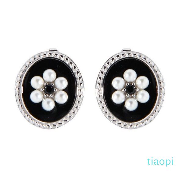

earring charm earrings pearl jewelry black big stud ears fashion wedding accessories, Golden