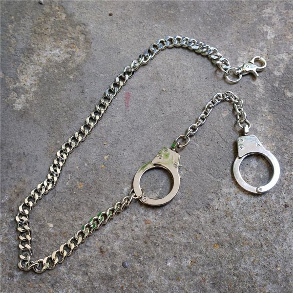 

keychains fashion simple pants metal chain hip hop cool girl men's waist women's wild, Silver