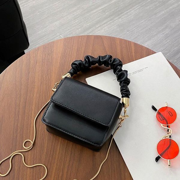 

women's fashion cute mini chain shoulder bags women pu leather small flap messenger girl party lipstick handbag