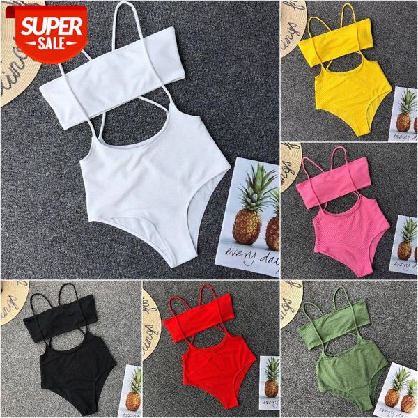 

bathing suits ladies split swimsuit solid color irregular strap bikini bikini922 #nd9e, White;black