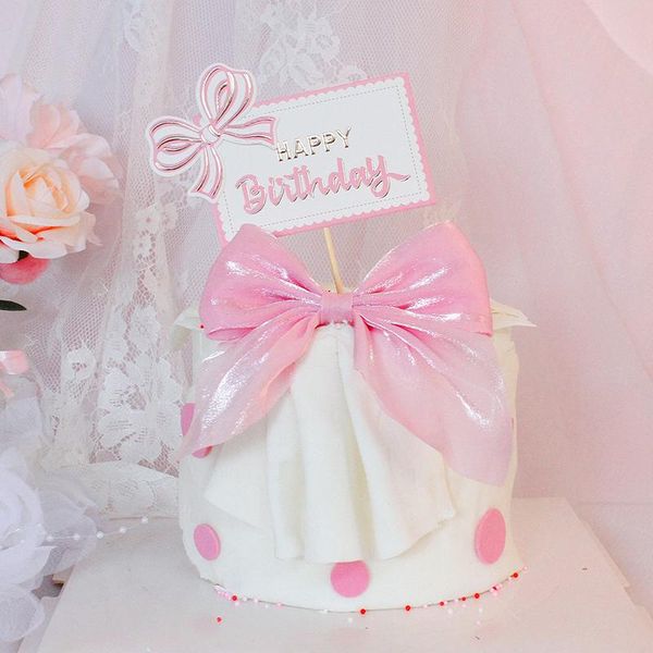 

other festive & party supplies happy birthday cake er bow-knot wedding anniversary cupcake ers baking diy flag baby shower decor mr