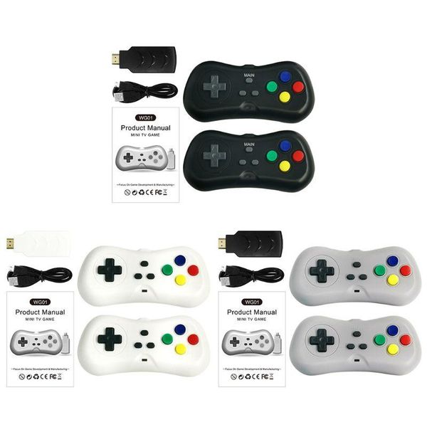 

players 1080p wireless tv with 638 games mini dual gamepad portable game