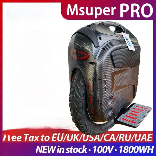 

gotway msuper pro 100v 1800wh 19inch electric unicycle self-balancing scooter 2500w motor 21700 battery lift up switch monowheel
