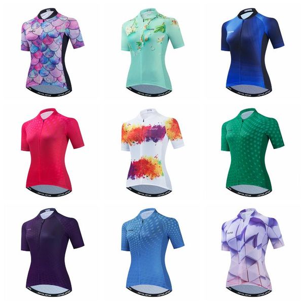 

racing jackets cycling jersey women short sleeve summer mtb road bike shirts ladies biking jerseys ropa ciclismo bicycle clothing maillo, Black;red