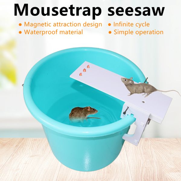 Home Controlador de Pragas de Cozinha DIY Rat Armadilha Rápida Matar Seesaw Mousecher Catcher Bait Garden Hotel Restaurante Ratos Ratos Mouse Traps