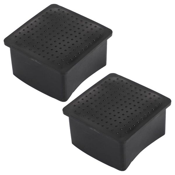 

bath mats 2x square black rubber 50mmx50mm foot for table chair leg