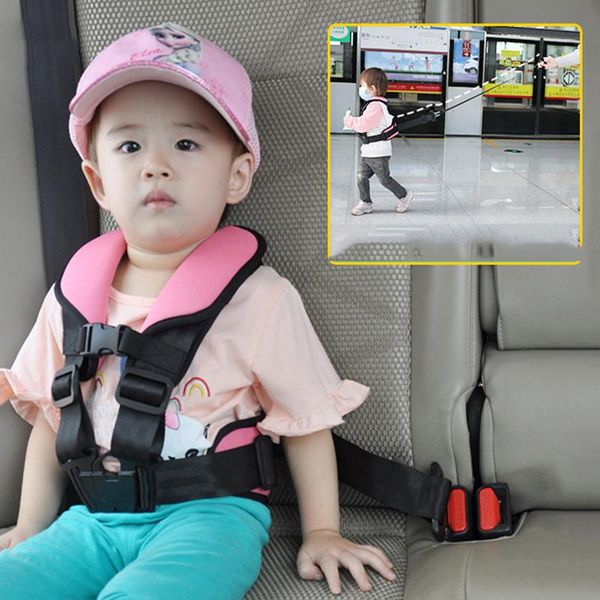 

seat cushions baby car vest cover isofix belt portable folding adjustable child safety memory foam headrest pillow decoration 55