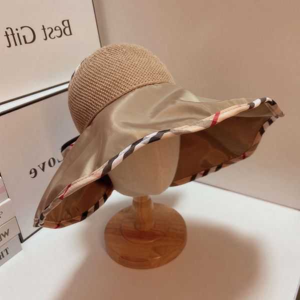 

sun hat summer net red hollowed out breathable hollow large eaves seaside holiday sun hat, Blue;gray