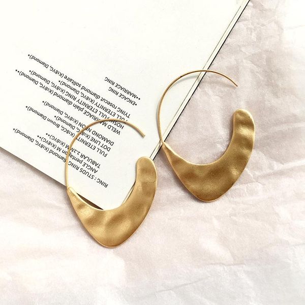 

dangle & chandelier davini minimalist hoop earrings gold silver color geometric statement for women brincos punk metal mg135