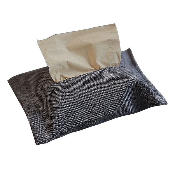 

fabric cotton linen tissue holder solid color paper towel box storag thick bag black boxes & napkins