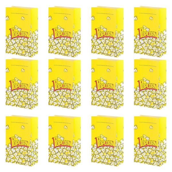 

gift wrap 50pcs snack popcorn storage bag universal multifunction holder yellow