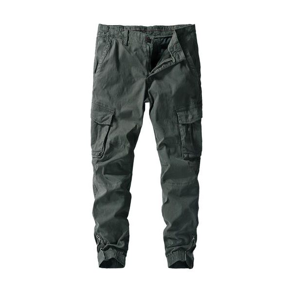 

fashion mens cargo pants elastic overalls men casual sports cotton harem jogger army green trousers boys plus size men's, Black