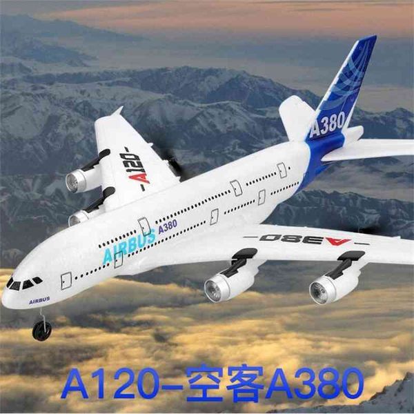 

children's airbus a380 remote control flying glider simulation aircraft model boy helicopter toys fall resistant