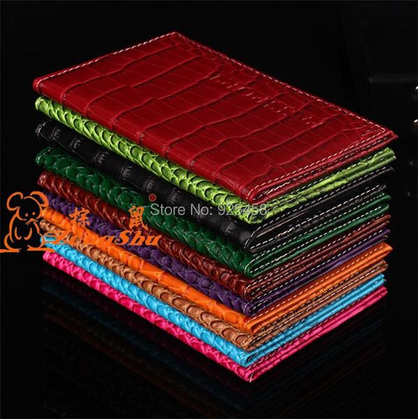 

card holders 2021 arrived candy color fashion passport cover holder travel crocodile grain case, Brown;gray