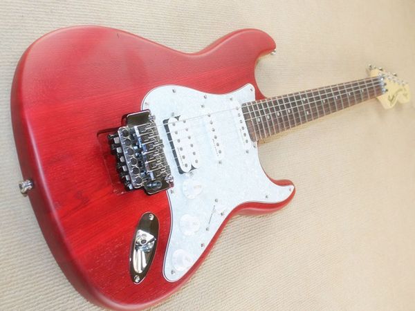

double shake electric guitar matte wine ash xylophone body single double pickup rose wood