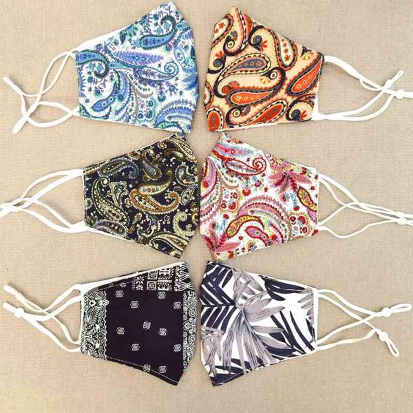 

national style cotton printed fashion trend protective summer washable mask