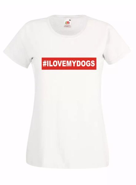 

t-shirt shirt women j2023 i love my dogs size  dog pet animal, White;black
