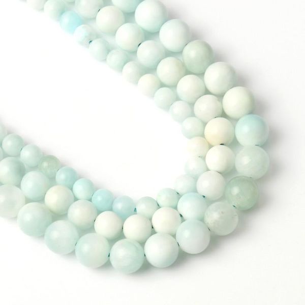 

other natural stone blue larimar beads 6/8/10mm round loose for beadwork jewelry making diy bracelet necklace wholesale 15 inch