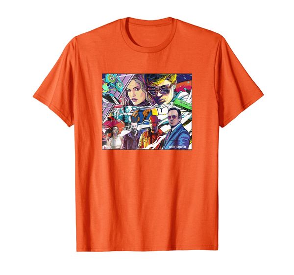 

Baby Driver Square Illustrated Movie Poster T-shirt, Mainly pictures