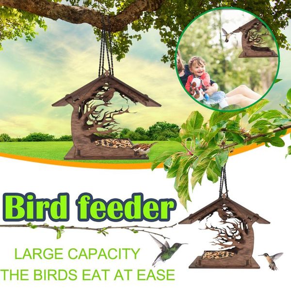 

bird cages garden wooden birdhouse attractive feeder balcony courtyard gifts villa feeders supplie decoration