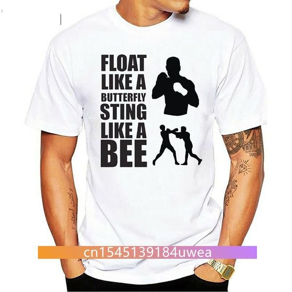 

men's t-shirts float like a sting bee - boxing / sport themed mens t-shirt 2021 fashion brand streetwear short sleeve t shirts, White;black
