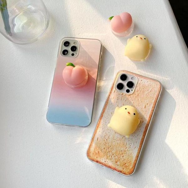 

cell phone mounts & holders q bomb soft peach silicone cartoon diy cute paste foldable mobile tablet lazy deskstand
