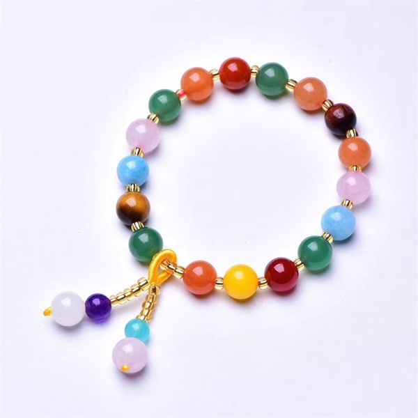 

8mm colorful duobao bracelet, bright color, tall, high store impulse, low 1, Black