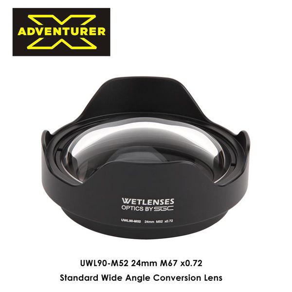 

x-adventurer uwl90-m52 compact underwater standard wide angle conversion wet lens for tg5 tg6 housing scuba diving pography pool & accessori