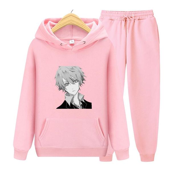 

men's hoodies & sweatshirts autumn winter casual men sets clothing tracksuit sportsuit sportswear hooded sweatshirt pant pullover two p, Black