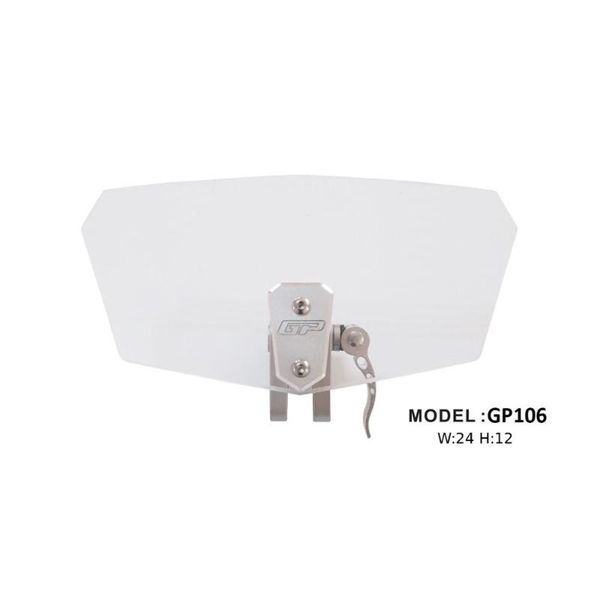 

motorcycle windshield universal wind deflector - clear