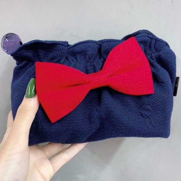 

cosmetic bags & cases lipstick collection bag 2021 bowknot makeup female lovely instagram wind super hand travel