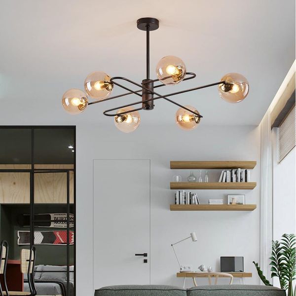 

modern led chandelier lighting for living dining room bedroom kitchen glass ball indoor lobby home decoration chandeliers