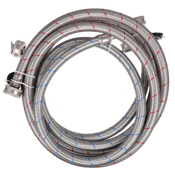 

watering equipments 2 pcs practical water pipes heat resisting washing machine supply hoses
