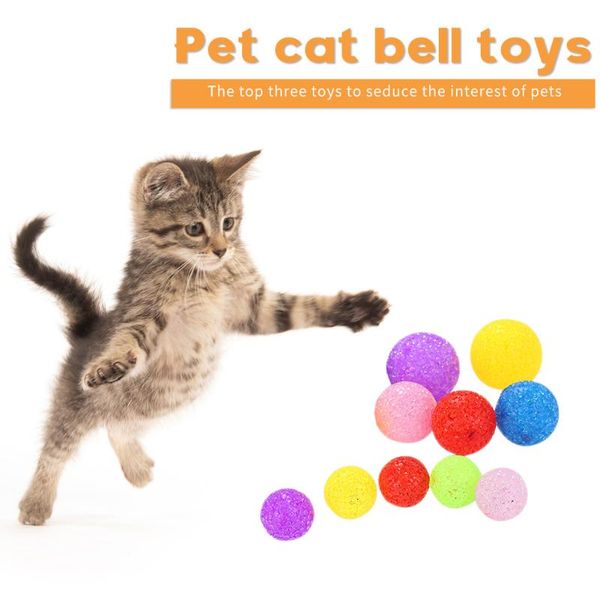 

8pcs practical funny bite squeak bauble pet kitten rattle squeaky rolling ball puppy dogs cat chew molar toys