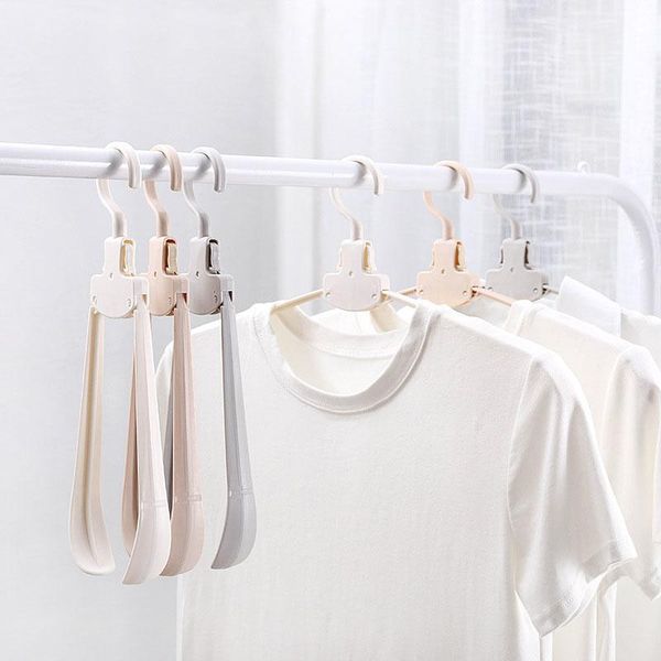 

hanger portable folding plastic travel drying rack widening magic clothes hanging wide shoulder hangers & racks