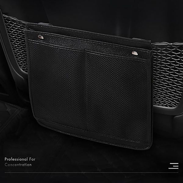 

car organizer trunk adjustable backseat storage bag net high capacity multi-use seat back organizers auto trash bin pocket holde