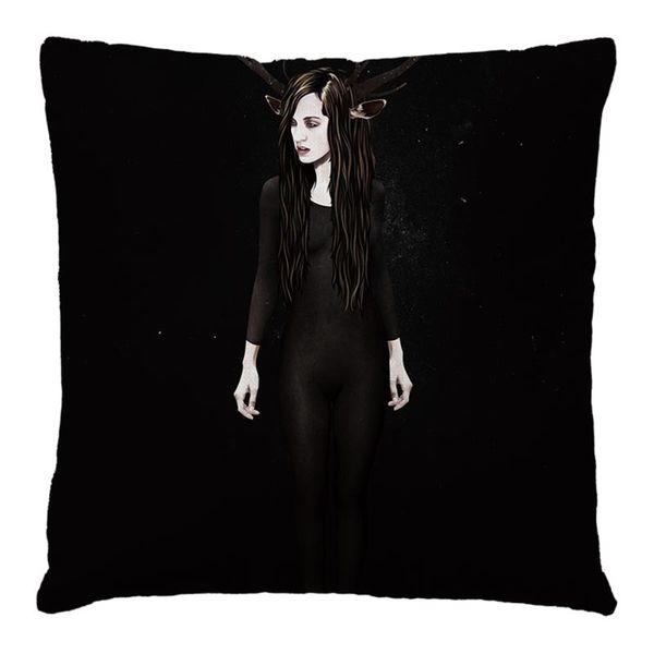 

quality design high sense of pillow cushion animation deer series linen multifunctional sofa living room car pillow back pillowcase can