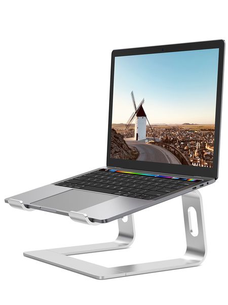 Laptop-Ständer, Aluminium-Notebook-Halter, Computer-Riser-Zubehör, ergonomische Desktop-Kühlhalterung für 10-15,6-Zoll-Laptops 1XBJK2105