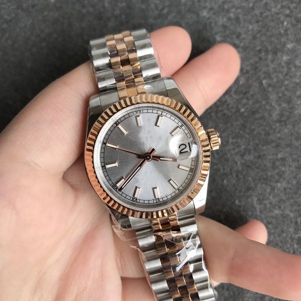 

41mm 36mm 31mm automatic mechanical mens / ladies watches luxury watches folding buckle with sapphire glass diamond, Slivery;brown